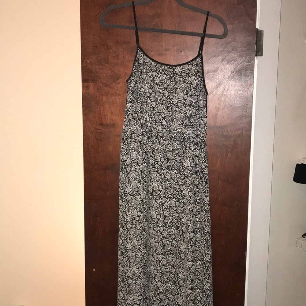 Loft floral maxi dress with side slit size XS